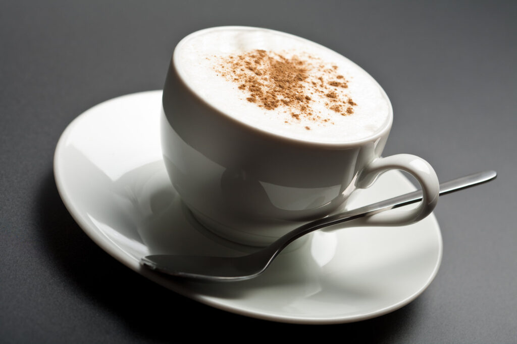 White cappuccino cup