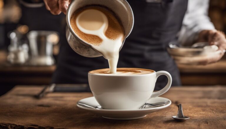 frothy milk on cappuccino